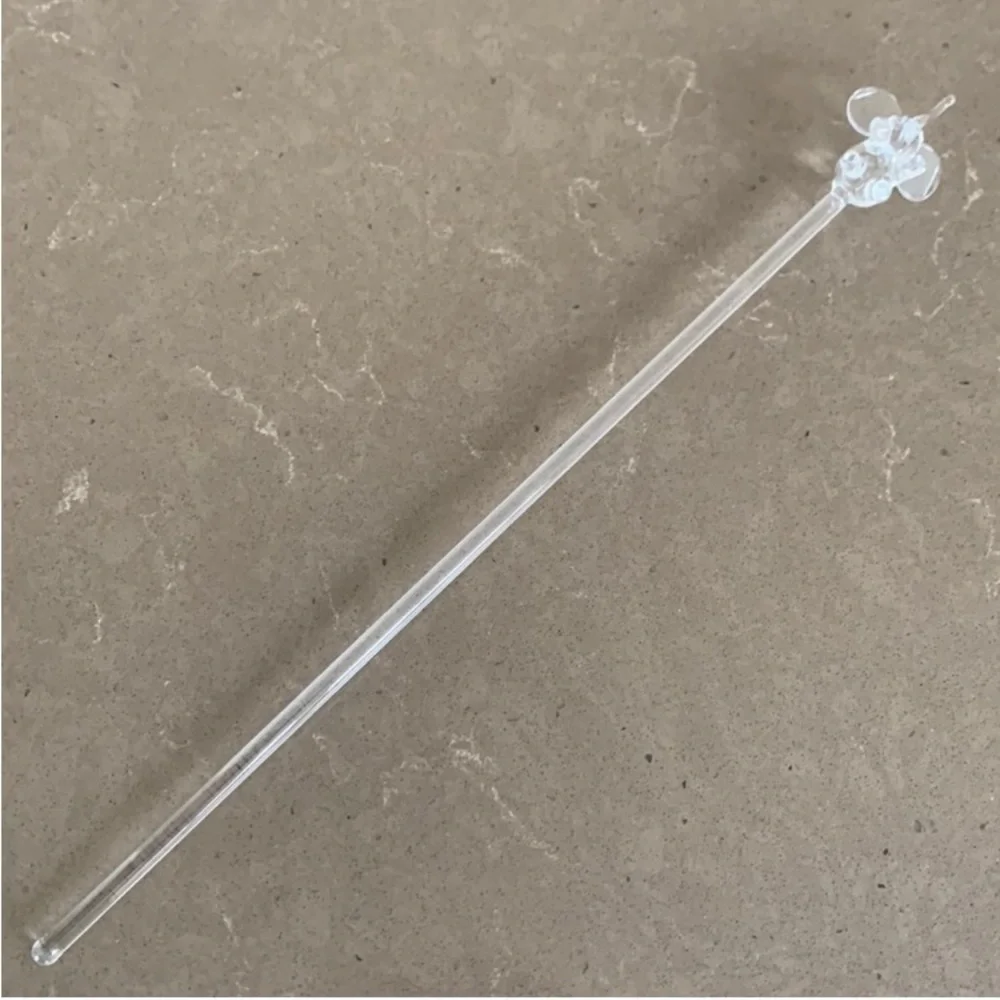 NWOT Vtg Princess House Crystal Glass Elephant Swizzle Stick Stirrer